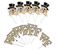 Desert Cactus Wake Forest University Cupcake Topper and Cake Toppers Set - WFU Demon Deacons 25 Pcs Party Supplies, Decorations and Favors