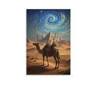 Desert Camel 3D Printing Decor Pictures Paintings Aamd Artwork Wildlife Canvas Wall Art Home Modern Ready to Hang 12x18inch(30x45cm)