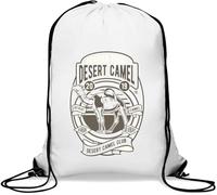 Desert Camel Arabian Pride Gym Sack Casual Drawstring Bag White