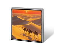 Desert Camel Bells at Dusk Backpack Pin Cute Brooch Decoration Brooches for Women Mens Lapel Pins for Suits Fashion Button Badges for Hat Backpacks Purses Jackets Shirt Suit Lapels-Square