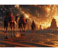 Desert Camel Puzzle - 3000 Piece Jigsaw Puzzles for Adults - The Back Features Printed Letter Guides - The Pieces fit Together Snugly - Wooden Puzzles for Adults - Gifts Man 48.0 X 31.9 Inch s7h-540