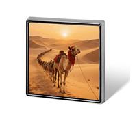 Desert Camel Train Brooch Pins Aluminum Alloy Lapel Pins for Men Women Badge Button Decorative Jewelry Charms for Hats Bags Backpacks Suits Shirts Scarves Clothing Accessories Gift