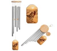 Desert Camel Train Wind Chimes for Outside Memorial Wind Chime (20.5') Large Outdoor Deep Tone Windchime Unique Aluminum Windchimes for Garden Hanging Decor, Sympathy Gifts