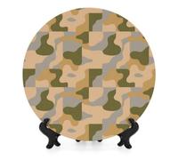 Desert Camo Decorative Plates for Display 8 Inch