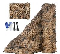 Desert Camouflage Netting, Military Camo Net Bulk Roll for Garden Sunshade, Hunting, Party Decoration, Privacy Screen, Weather Resistant Mesh for Kids Den, Building Shelters(5x14M)
