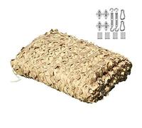Desert Camouflage Shade Sail 8x8m/26.2'x26.2' - Outdoor Canopy for Kids' Rooms, Balconies & Gardens with Accessories - UV Protection, Waterproof Sunshade for Patios & Decks
