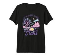 Desert Camping Sleep Stars Tent Joshua Tree Nature Trail Art Premium T-Shirt