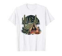 Desert Camping Starry Night Sky Milky Way Outdoor T-Shirt