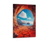 Desert Cave Wall Art, Unique Print, Landscape Poster, Special Canvas Picture, Distinctive Decor for Living Room Poster Decorative Painting Canvas Wall Posters And Art Picture Print Modern Family Bedro