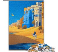 Desert City 1000 Piece Jigsaw Puzzle for Adults And Teenagers, Staycation Kill Time Enhance Love between Couples (50x75cm)