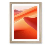 Desert Colour Field Framed Wall Art Print, Ready to Hang Picture for Living Room Bedroom Home Office, Oak A2 (48 x 66 cm)
