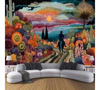 Desert Cowboy Rider Mural Multicolor Murals Surrealist Dreams Wallpaper Modern Photo Wallpaper for Bedroom Living Room Hotels 300×210 Cm Fashion Hd Wallpapers Home Decor Art