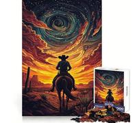 Desert Cowboy's Journey 1000 Piece Jigsaws for Teenagers Puzzle Cognitive Boost Perfect Connection Fun Play (38x52cm)
