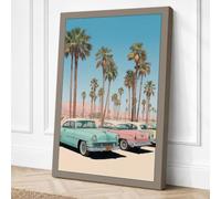 Desert Cruisers Retro Canvas Wall Art Print 18x12 Inch | Ready to Hang, Gallery Wrapped, Fade-Resistant Inks, Securely Packaged, UK Made