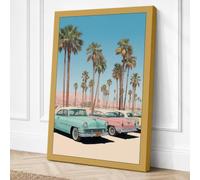 Desert Cruisers Retro Canvas Wall Art Print 24x16 Inch | Ready to Hang, Gallery Wrapped, Fade-Resistant Inks, Securely Packaged, UK Made