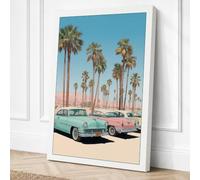 Desert Cruisers Retro Canvas Wall Art Print 24x16 Inch | Ready to Hang, Gallery Wrapped, Fade-Resistant Inks, Securely Packaged, UK Made
