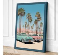 Desert Cruisers Retro Canvas Wall Art Print 24x16 Inch | Ready to Hang, Gallery Wrapped, Fade-Resistant Inks, Securely Packaged, UK Made