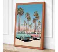 Desert Cruisers Retro Canvas Wall Art Print 30x20 Inch | Ready to Hang, Gallery Wrapped, Fade-Resistant Inks, Securely Packaged, UK Made
