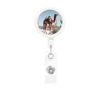 Desert Cute Camel Retractable Badge Holder Light and Durable Wear-Resistant for Daily Work Use