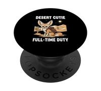 Desert Cutie Full-Time Duty Fennec Fox Lover PopSockets Adhesive PopGrip