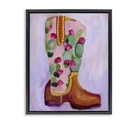 'Desert Day Dream Boots'| Floating Frame Canvas Art