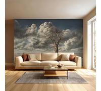 Desert Dead Tree Kids Room Canvas Peel and Stick Wall Mural Nature Theme Large Removable Self-Adhesive Wallpaper Decor for Nursery Boy Girl Bedroom 120x84 inches / 300x210 cm