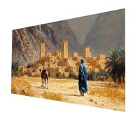 Desert Diamond Art Kits Adults City Diamond Painting, 5D DIY Crystal Art Kits for Adults, Full Drill Painting by Numbers 20x40In, Rhinestone Cross Stitch Embroidery Crafts for Home Decor model-1236