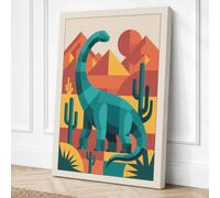 Desert Dinosaur Dreams Canvas Wall Art Print 30x20 Inch