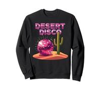 Desert Disco Pink Disco Ball Cactus Retro Western Cowgirl Sweatshirt