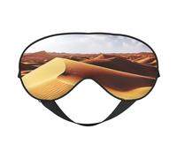 Desert Double-Sided Silk Sleep Mask, Adjustable Light Blocking Eye Mask for Travel, Men & Women, Soft Comfortable Blindfold 20x10cm