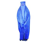 Desert Dress Authentic Afghan Ladies Burqa Burka Black Blue Red Brown White Jilbab Abaya Afghanistan Taliban Veil Niqab - Free Size Cool Kaftans (Blue)