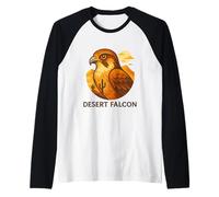 Desert Falcon Sunrise Spirit Raglan Baseball Tee