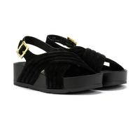 Desert Fleur Sparks Suede Women's Black Sandals - UK 6 / EU 39 / US 8.5