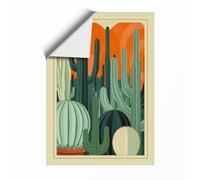 Desert Geometry Art Deco Unframed Wall Art Print A2 (59.4×42cm), Wall Decor for Living Room, Bedroom, Office & Home, Art Gift