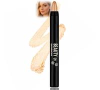 Desert Gold Shimmer Cream Eyeshadow Stick For Effortless Gradient Eye Makeup - Silky Smooth Blendable Waterproof Long Lasting Smudge Resistant Twist Up Pencil With Sparkly Glitter Finish