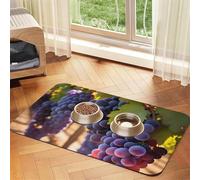 Desert Grapes Pet Absorbent Leather Placemat 40x60cm Beautiful Design Cat and Dog Bowl Mat Portable Storage