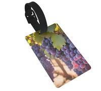 Desert Grapes PVC Luggage Tag for Suitcases, Durable Travel ID Label with Name Card Removable Strap for Bags, 1 Pack