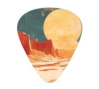 desert Guitar picks in thin, medium, and thick sizes, 12-piece set, suitable for electric guitar and various instruments
