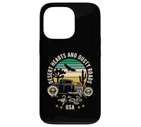 Desert Hearts and Dusty Roads USA Hotrod Retro Style Design Case for iPhone 13 Pro