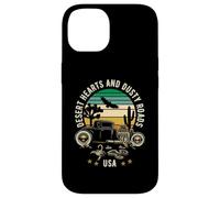Desert Hearts and Dusty Roads USA Hotrod Retro Style Design Case for iPhone 14