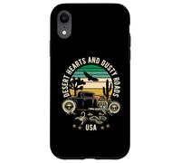 Desert Hearts and Dusty Roads USA Hotrod Retro Style Design Case for iPhone XR