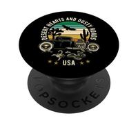 Desert Hearts and Dusty Roads USA Hotrod Retro Style Design PopSockets Adhesive PopGrip