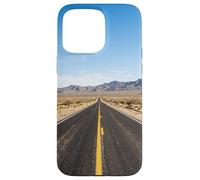 Desert Highway Long Straight Road Vast Landscape View Case for iPhone 15 Pro Max