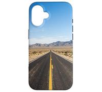 Desert Highway Long Straight Road Vast Landscape View Case for iPhone 16