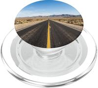 Desert Highway Long Straight Road Vast Landscape View PopSockets PopGrip for MagSafe