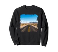 Desert Highway Long Straight Road Vast Landscape View Sweatshirt