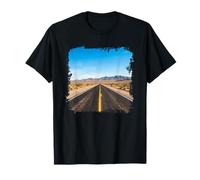 Desert Highway Long Straight Road Vast Landscape View T-Shirt