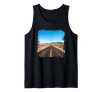 Desert Highway Long Straight Road Vast Landscape View Tank Top