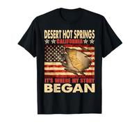 Desert Hot Springs California USA Flag 4th Of July T-Shirt