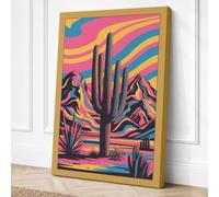 Desert in Motion Boho Canvas Wall Art Print 24x16 Inch (61 x 41 cm)